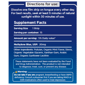 Methylene Blue Nootropic Dissolving Strips